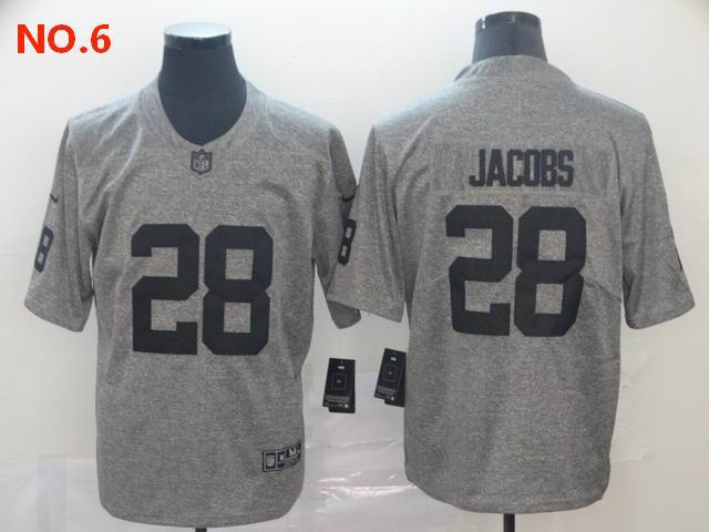 Men's Las Vegas Raiders 28 Josh Jacobs Jersey NO.6;